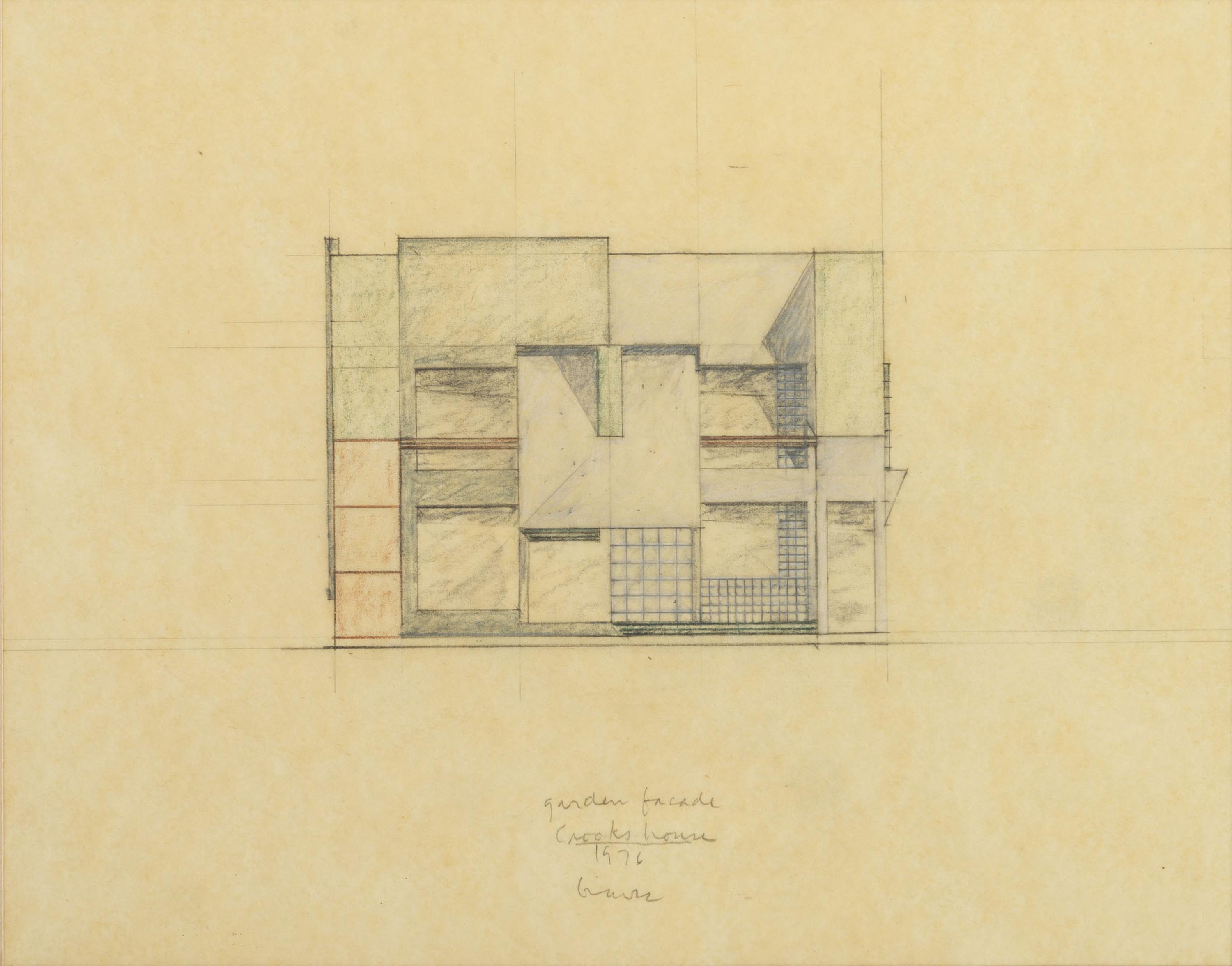 Group of 8 Architectural Drawings from The Crooks' House, 1976