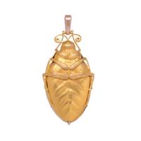 ANTIQUE, YELLOW GOLD, ENAMEL AND DIAMOND BEETLE PENDANT WATCH