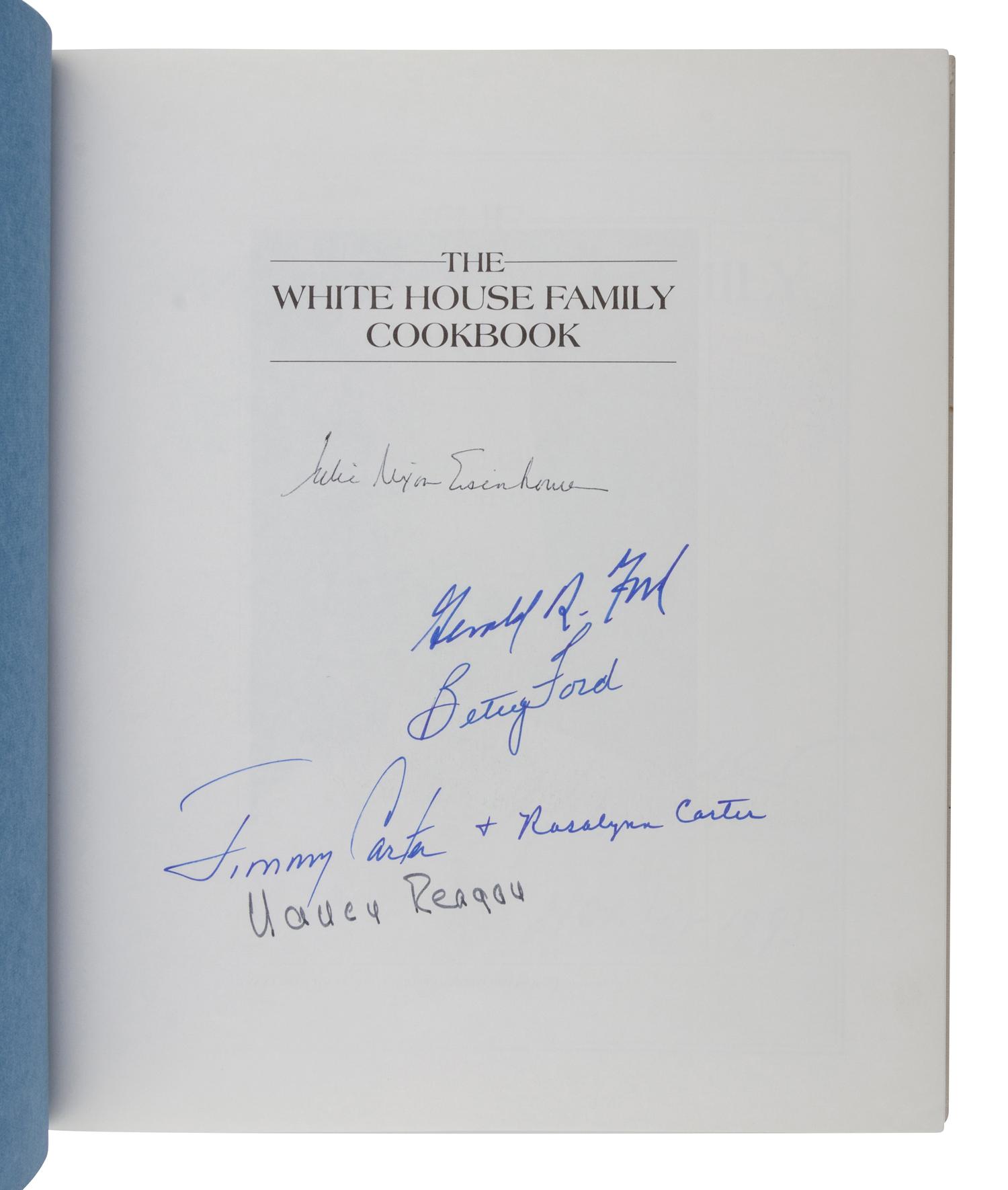 [WHITE HOUSE]. HALLER, Henry. The White House Family Cookbook. New York: Random House, 1987.