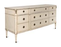A White-Painted Breakfront Console Commode