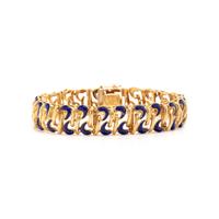 YELLOW GOLD AND ENAMEL BRACELET
