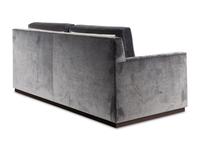 A Custom Velvet-Upholstered Two-Seat Sofa