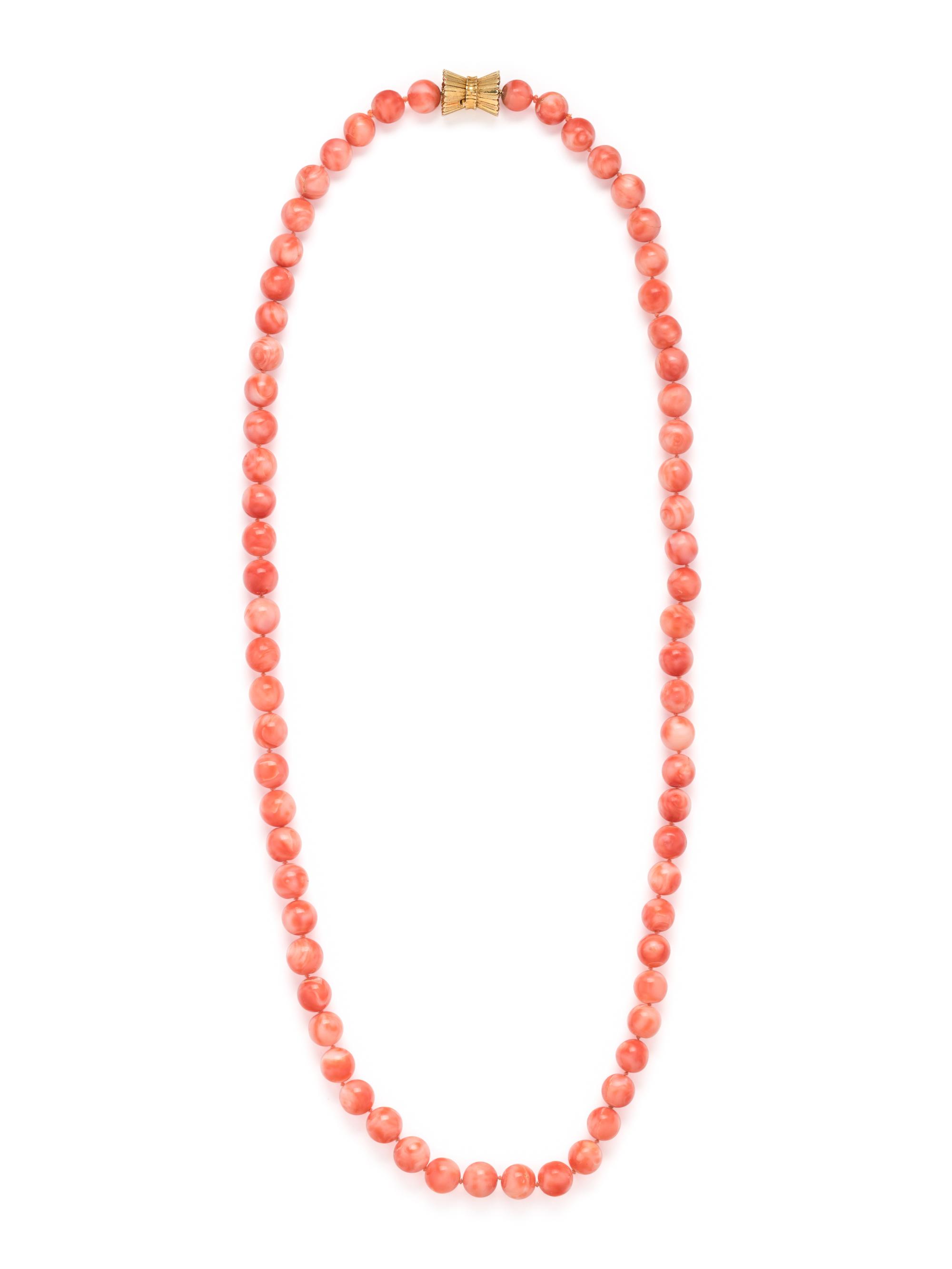 CORAL BEAD NECKLACE