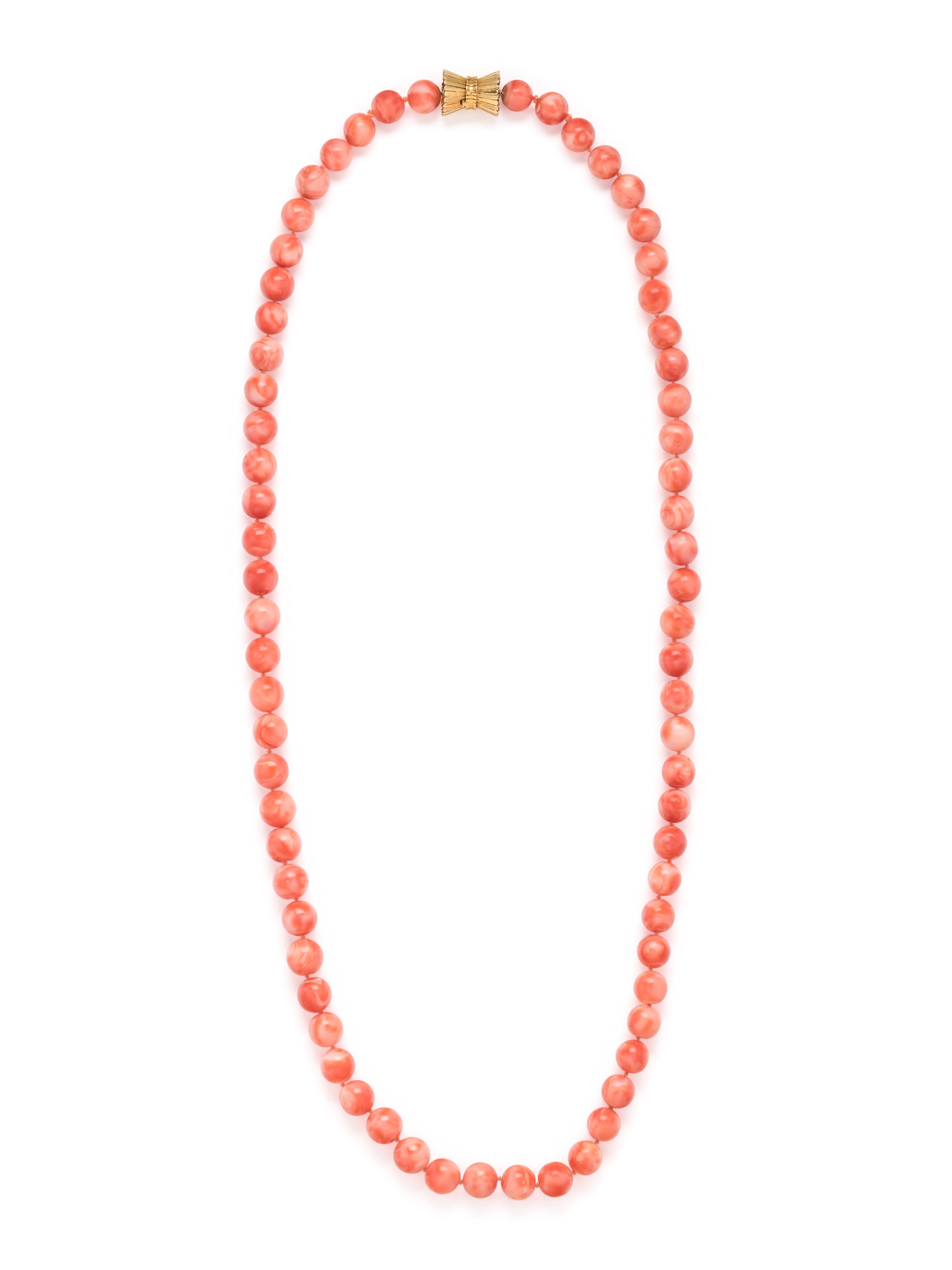 CORAL BEAD NECKLACE