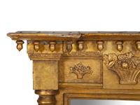 A Federal Giltwood and Reverse-Painted Glass Mirror