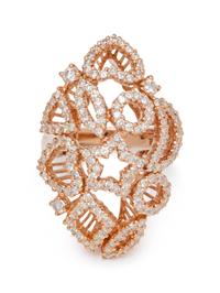 An 18 Karat Rose Gold and Diamond Ring,