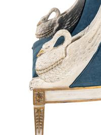 An Empire Style Painted and Parcel-Gilt Bergere