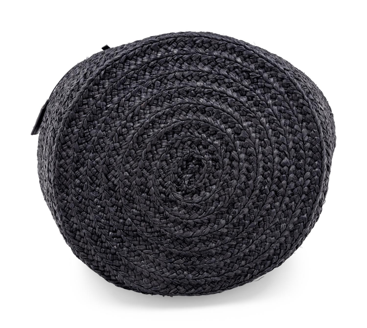 Saint Laurent Panier Straw Tote with Leather Handles