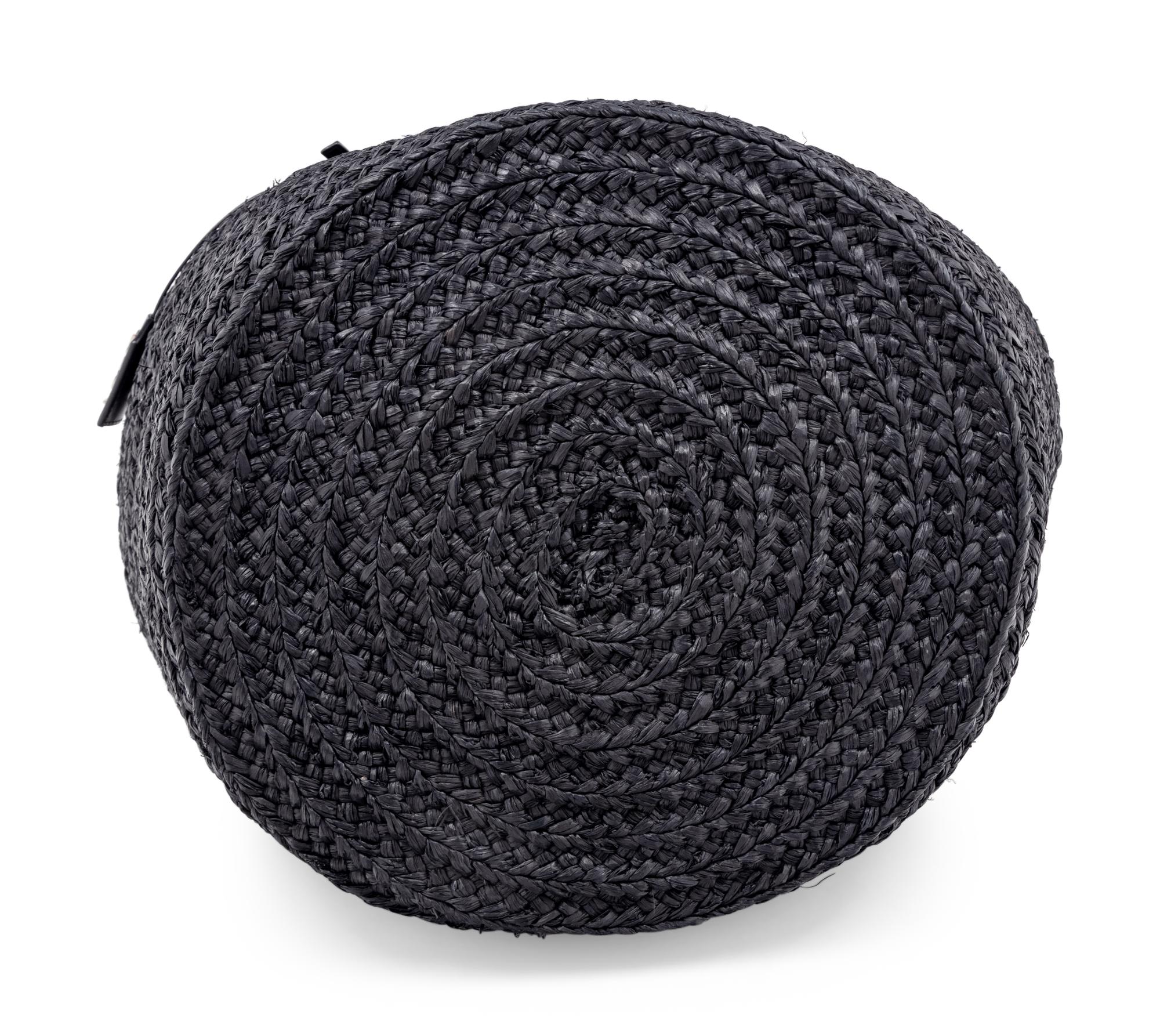 Saint Laurent Panier Straw Tote with Leather Handles