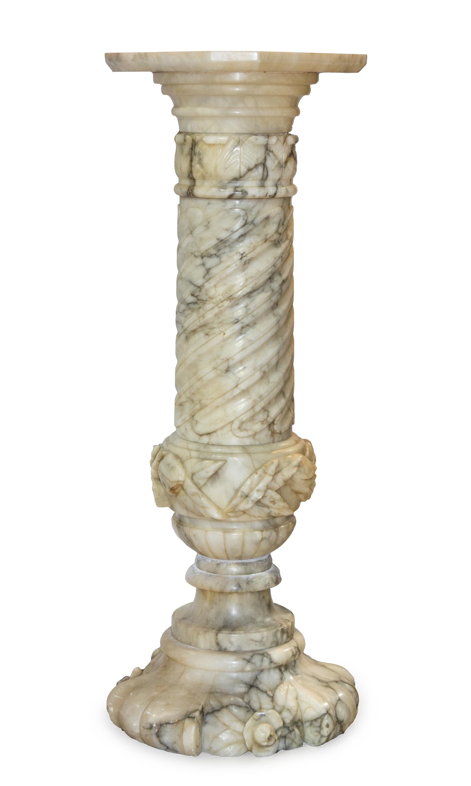 A Continental Marble Pedestal