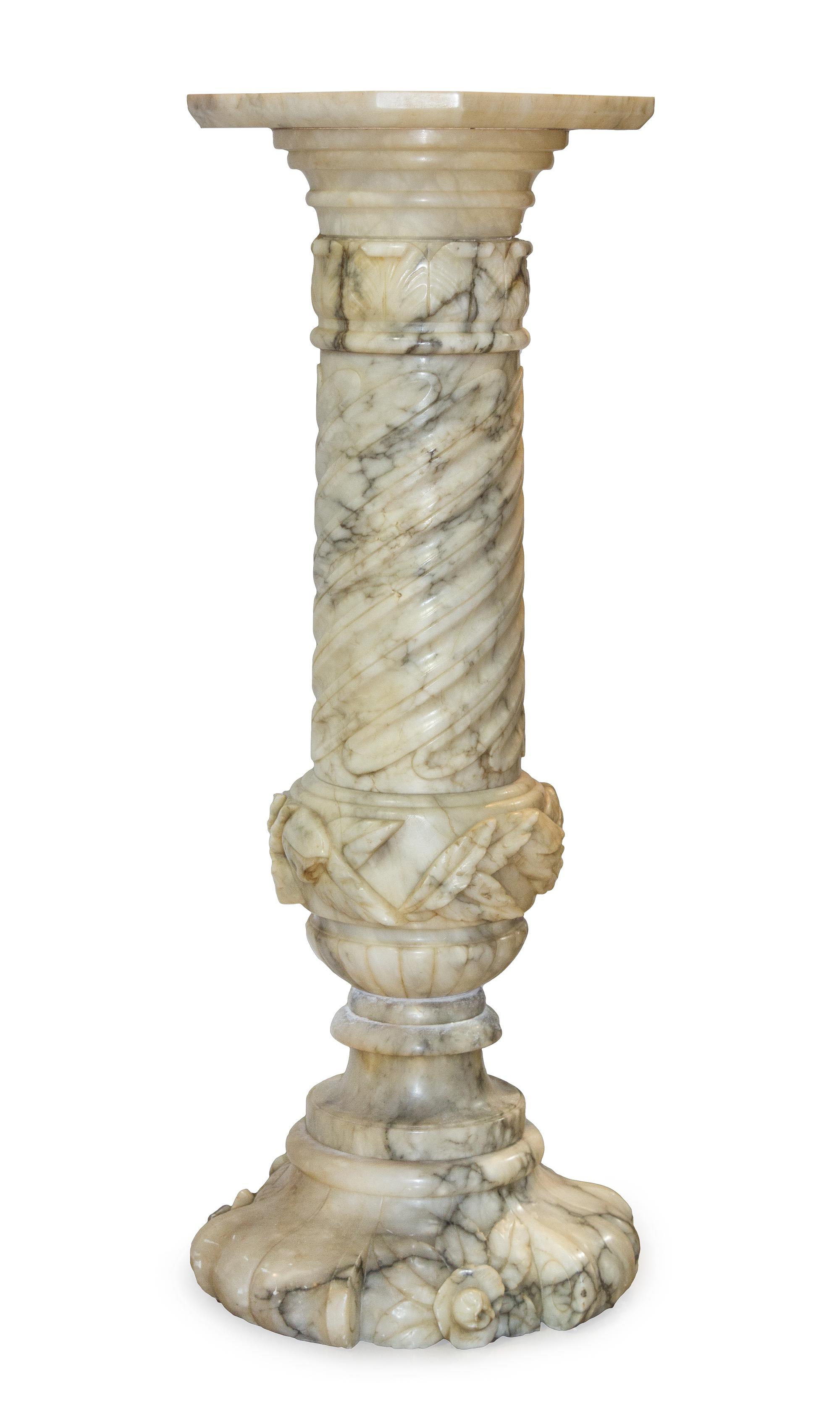 A Continental Marble Pedestal