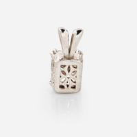A 14K White Gold and Radiant-Cut Diamond Pendant