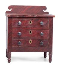 A Maine Grain Paint Decorated Child's Chest