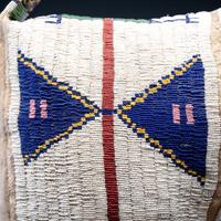 Sioux Child's Beaded Hide Cradle
