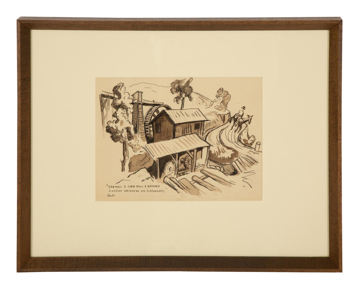 Saw Mill & Cornmeal & Grinder - Custom Grinding on Saturdays , c. 1928