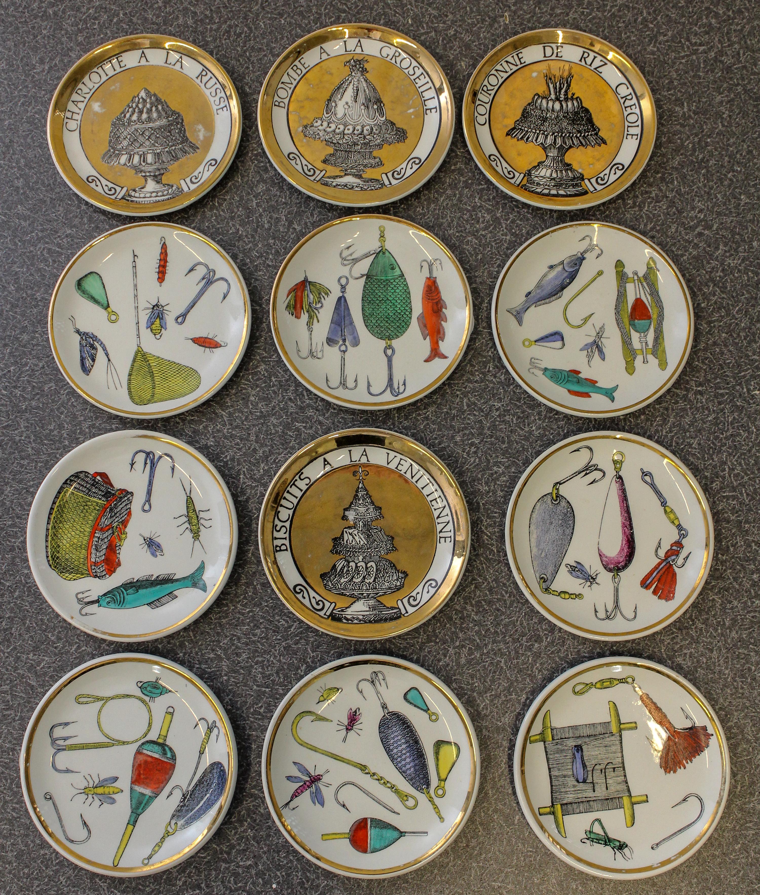 An Assembled Set of Fornasetti Coasters Diameter 4 inches. — MID 20TH CENTURY