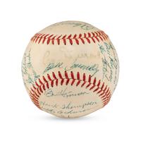 A 1952 New York Giants Team Signed Autograph Baseball