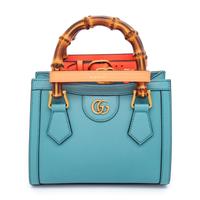GUCCI, SMALL BLUE DIANA BAG