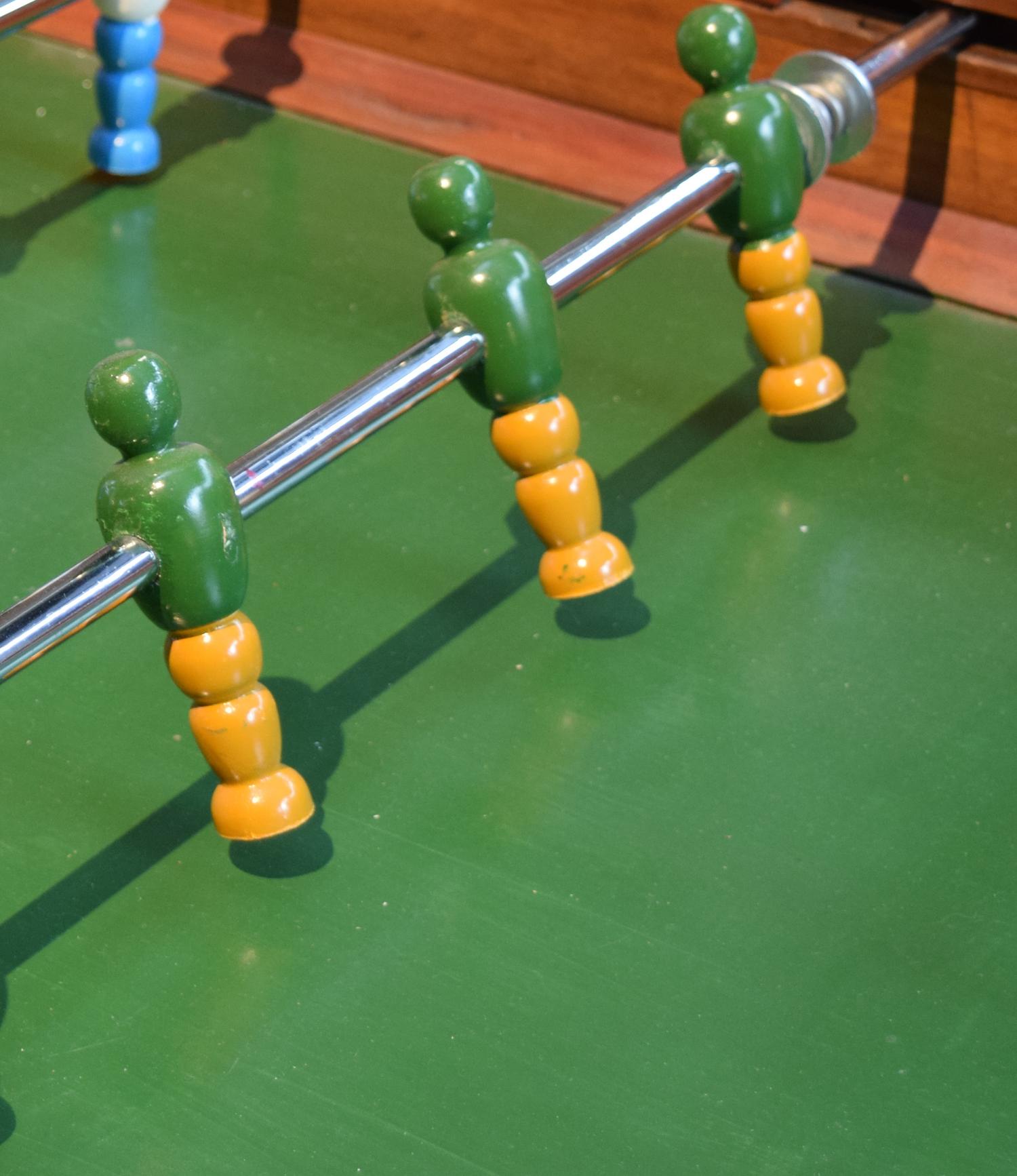 A Coin Operated Foosball Table 82.5" W x 49" D x 36" H — Italy, Circa 1930