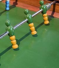 A Coin Operated Foosball Table 82.5" W x 49" D x 36" H — Italy, Circa 1930