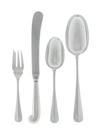 An English Silver Flatware Service