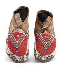 Sioux Beaded Hide Moccasins