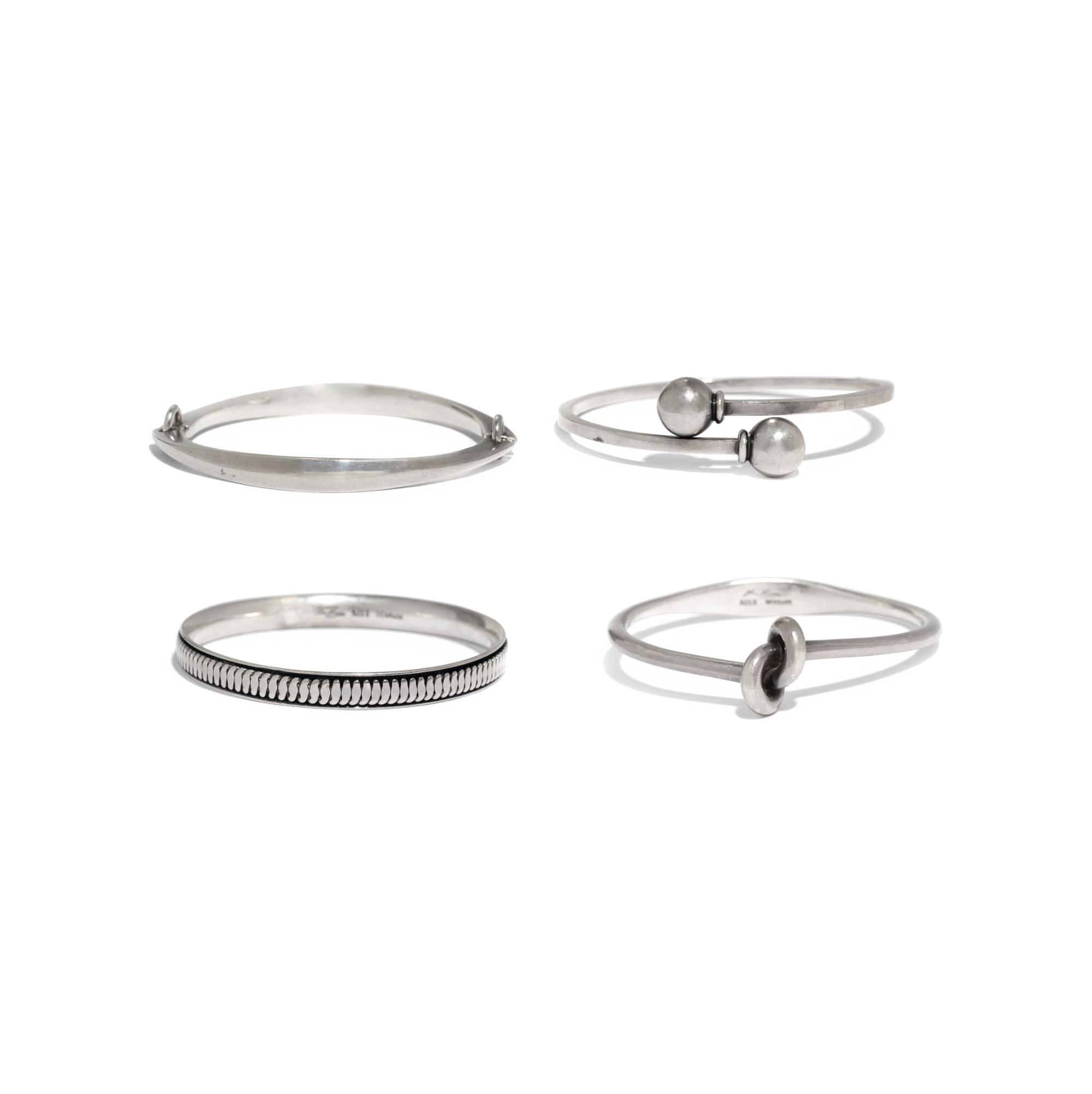 JOHN IVERSON, COLLECTION OF STERLING SILVER BRACELETS