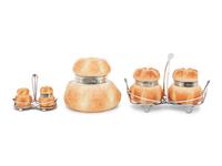 A Group of Royal Worcester Brioche à Tête Porcelain Table Articles