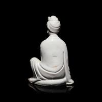 A Chinese Blanc de Chine Figure of Guanyin, Puji Yuren Mark