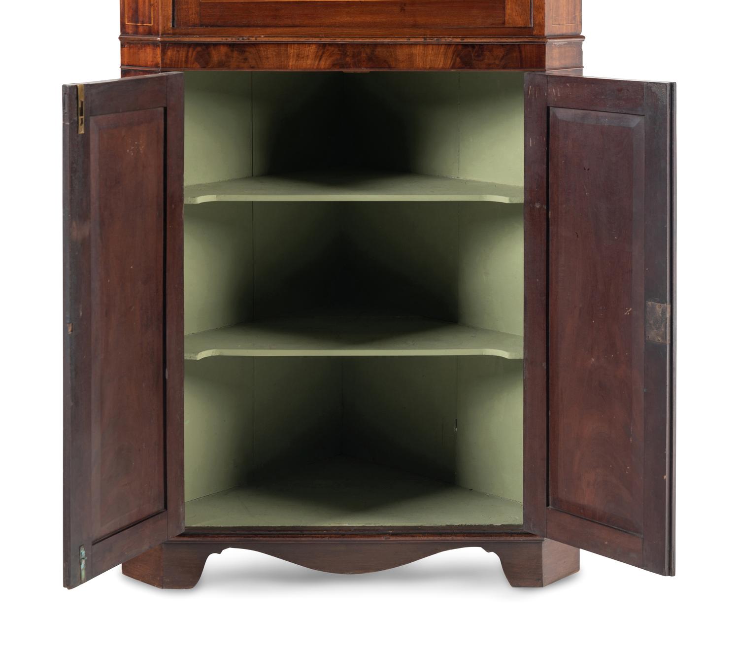 A George III Mahogany Corner Cabinet