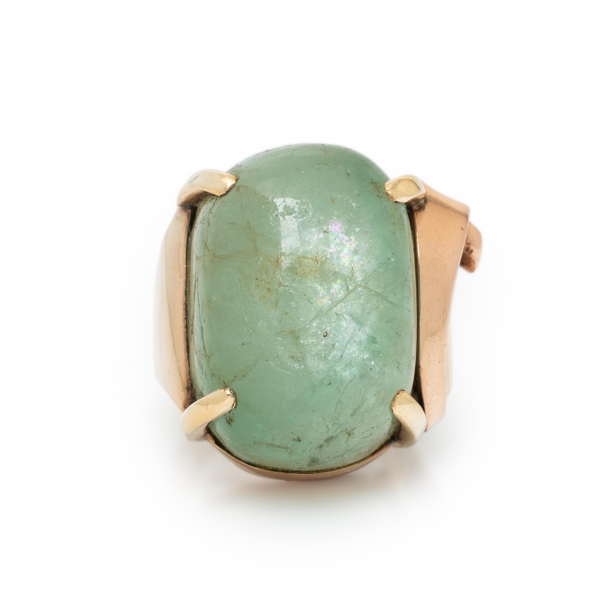 BERYL AND ROSE GOLD RING