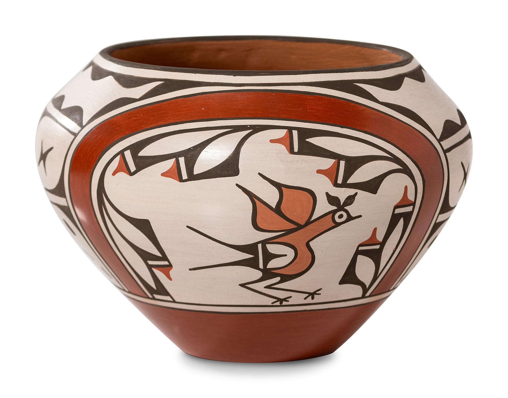 Polychrome Jar, with Birds