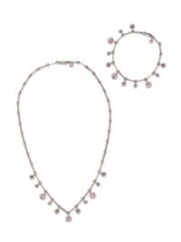 CHAUMET, WHITE GOLD AND MULTICOLOR SAPPHIRE SET