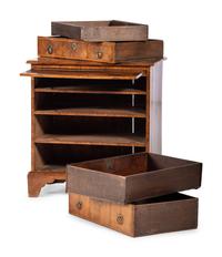 A George III Figured Walnut Bachelor's Chest