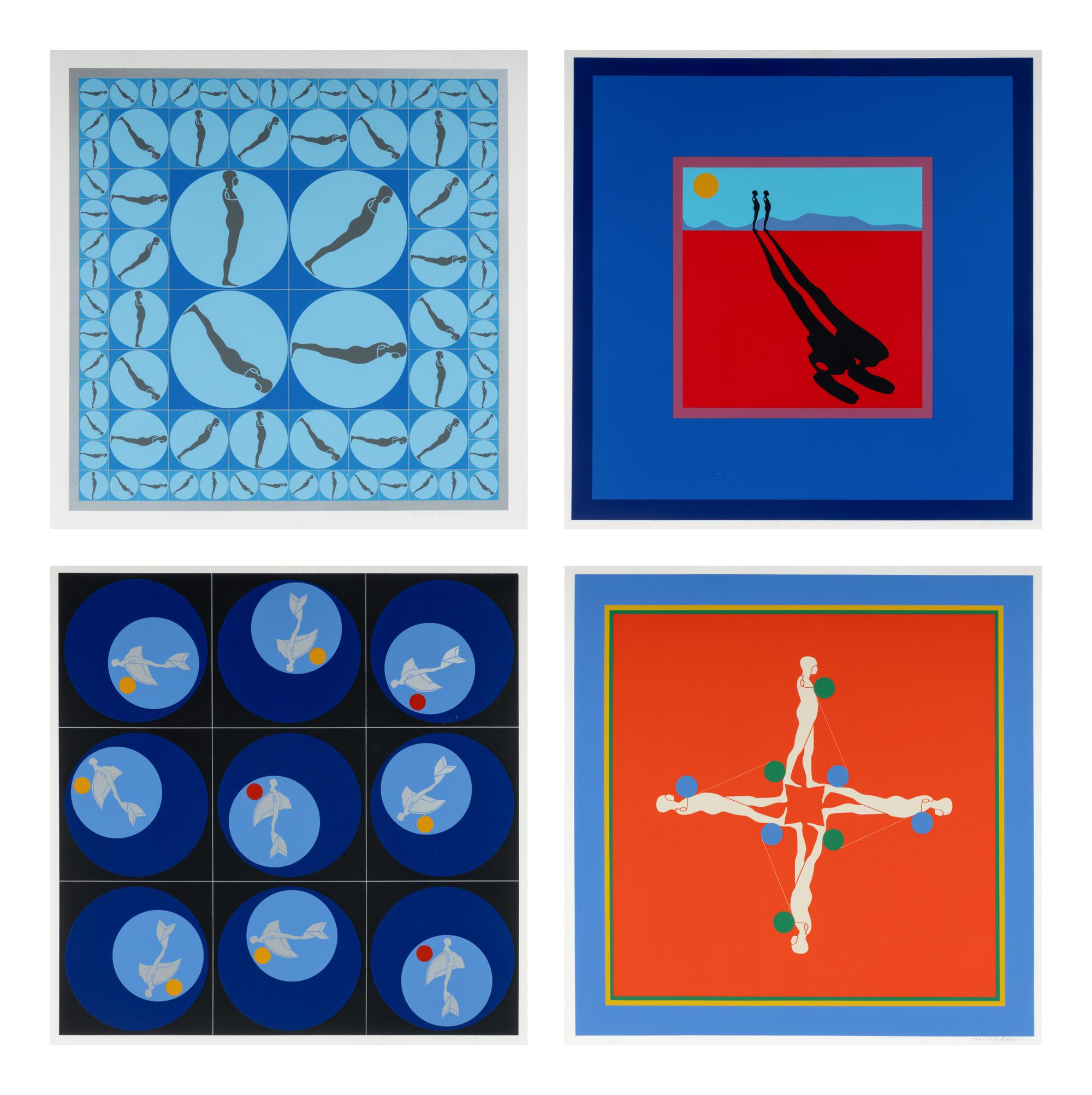 Four works from Shadows, Planes, and Targets , 1971