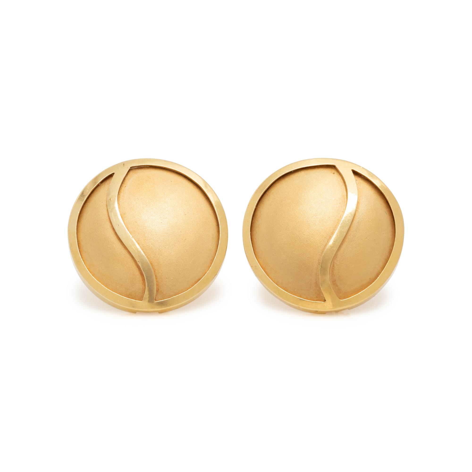 SUSAN SADLER, YELLOW GOLD EARCLIPS