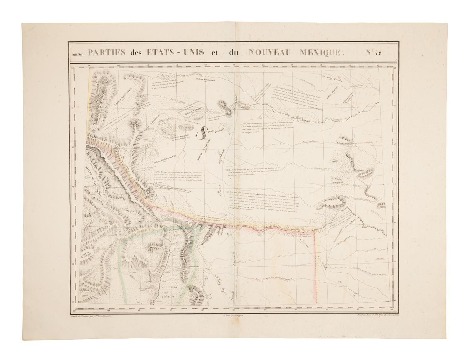VANDERMAELEN, Philippe Marie Guillaume (1795-1869). 5 large-scale colonial maps of Texas. [Brussels]: H. Ode, April & June, 1825.