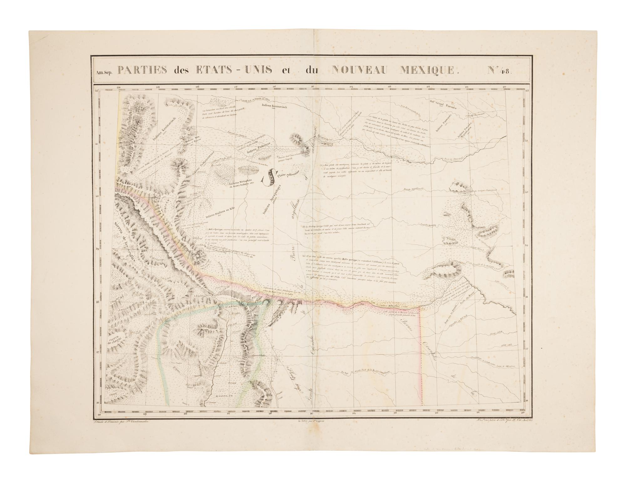 VANDERMAELEN, Philippe Marie Guillaume (1795-1869). 5 large-scale colonial maps of Texas. [Brussels]: H. Ode, April & June, 1825.