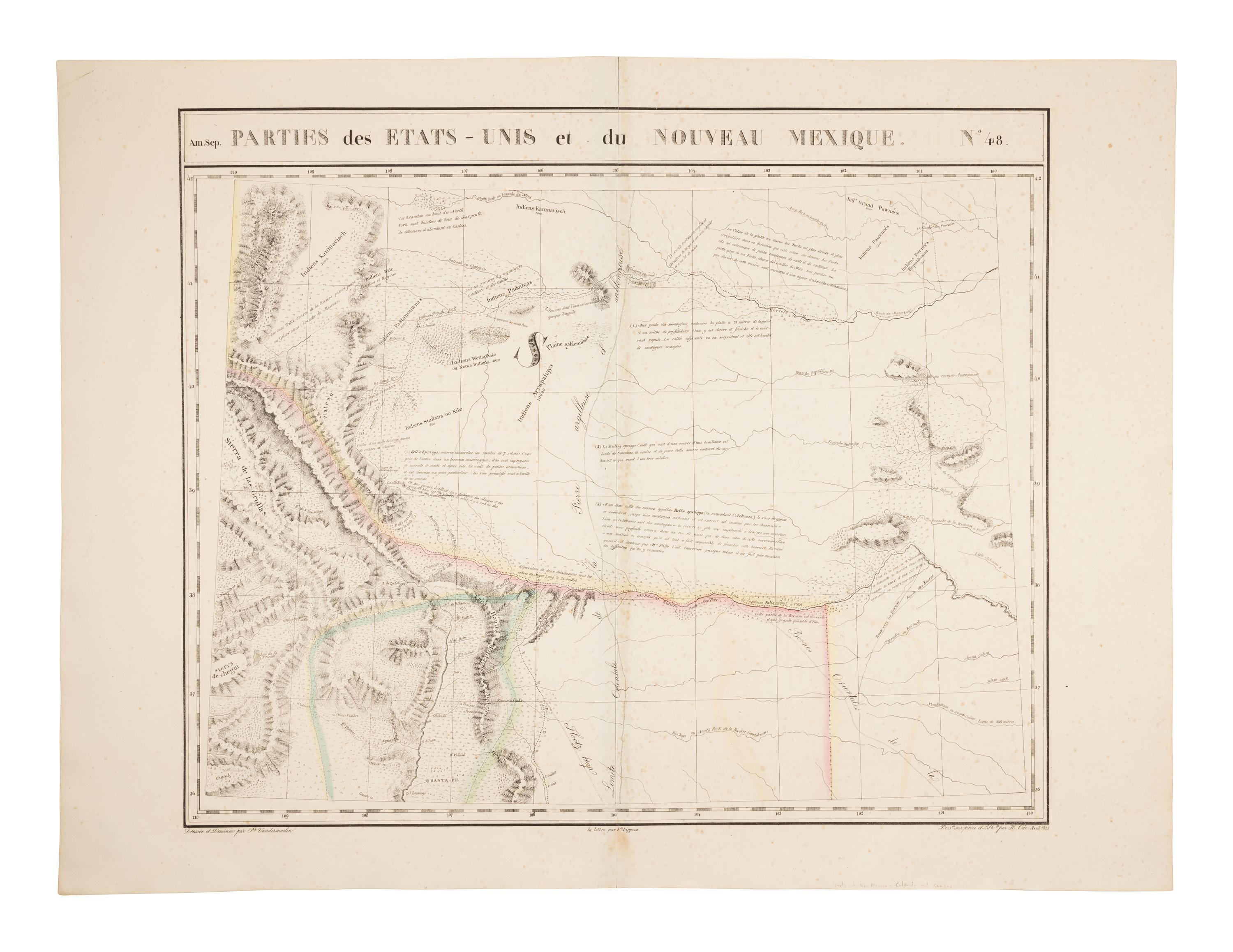 VANDERMAELEN, Philippe Marie Guillaume (1795-1869). 5 large-scale colonial maps of Texas. [Brussels]: H. Ode, April & June, 1825.