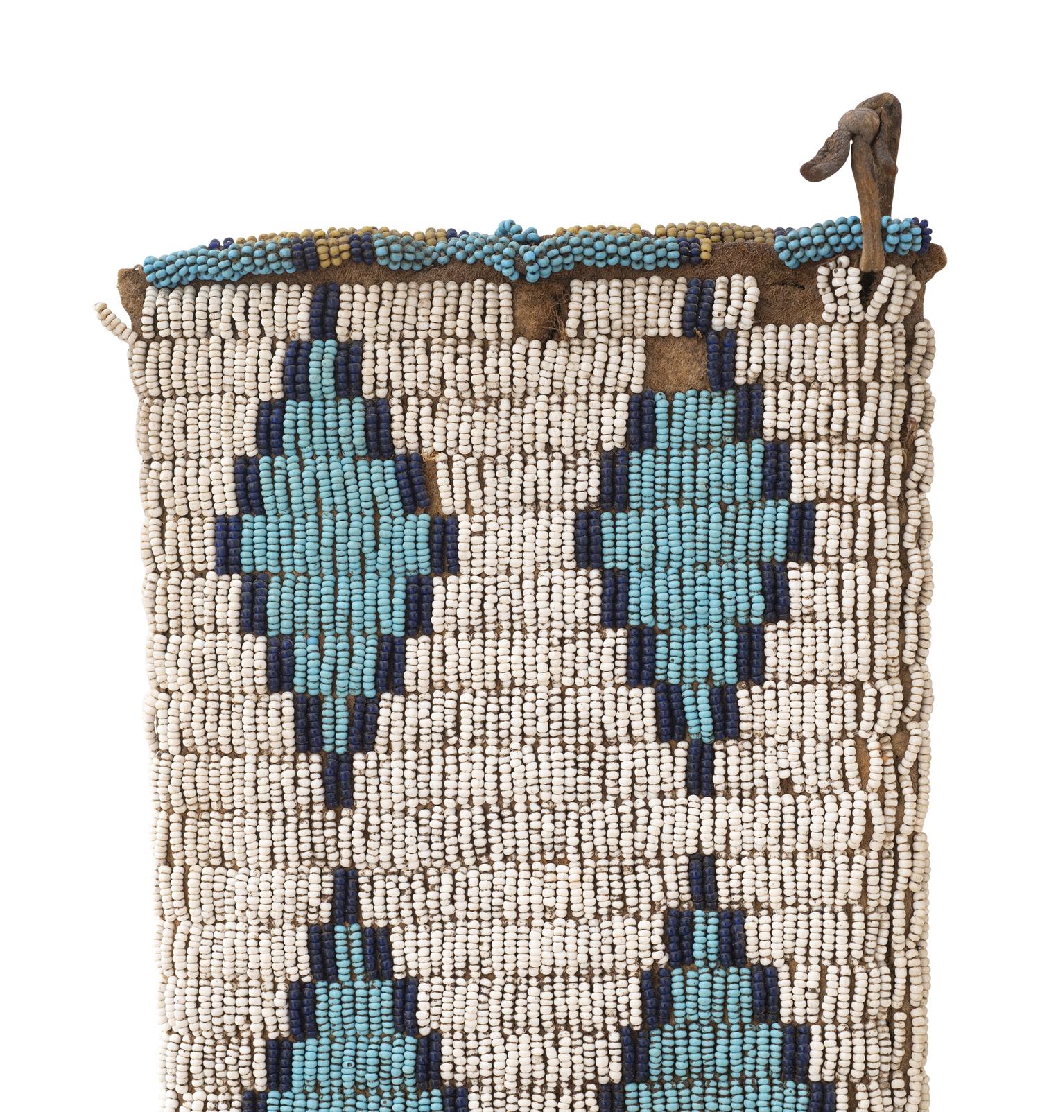 Sioux Beaded Buffalo Hide Bag and Club
