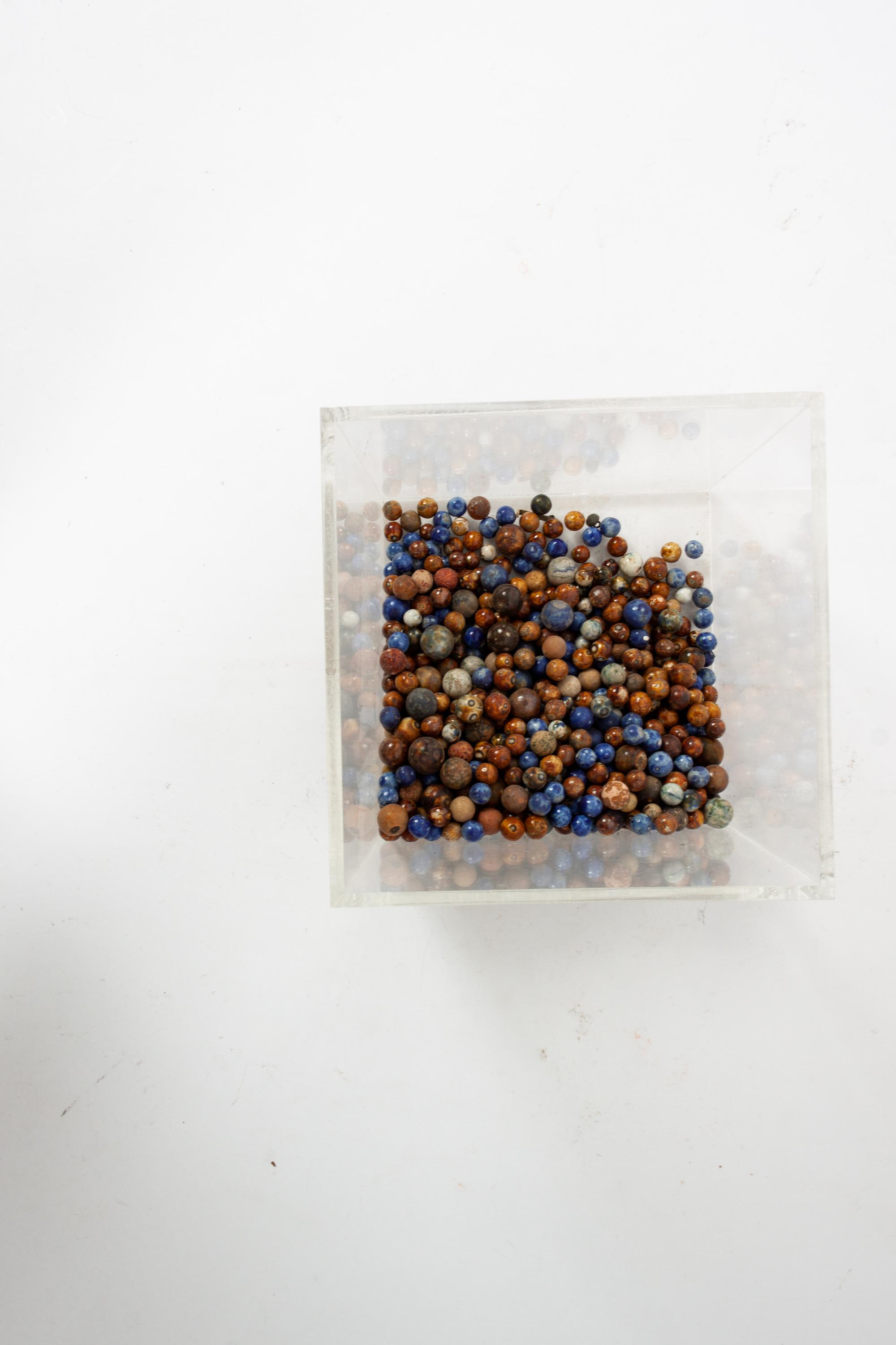 An Early Collection of Glass and Clay Marbles