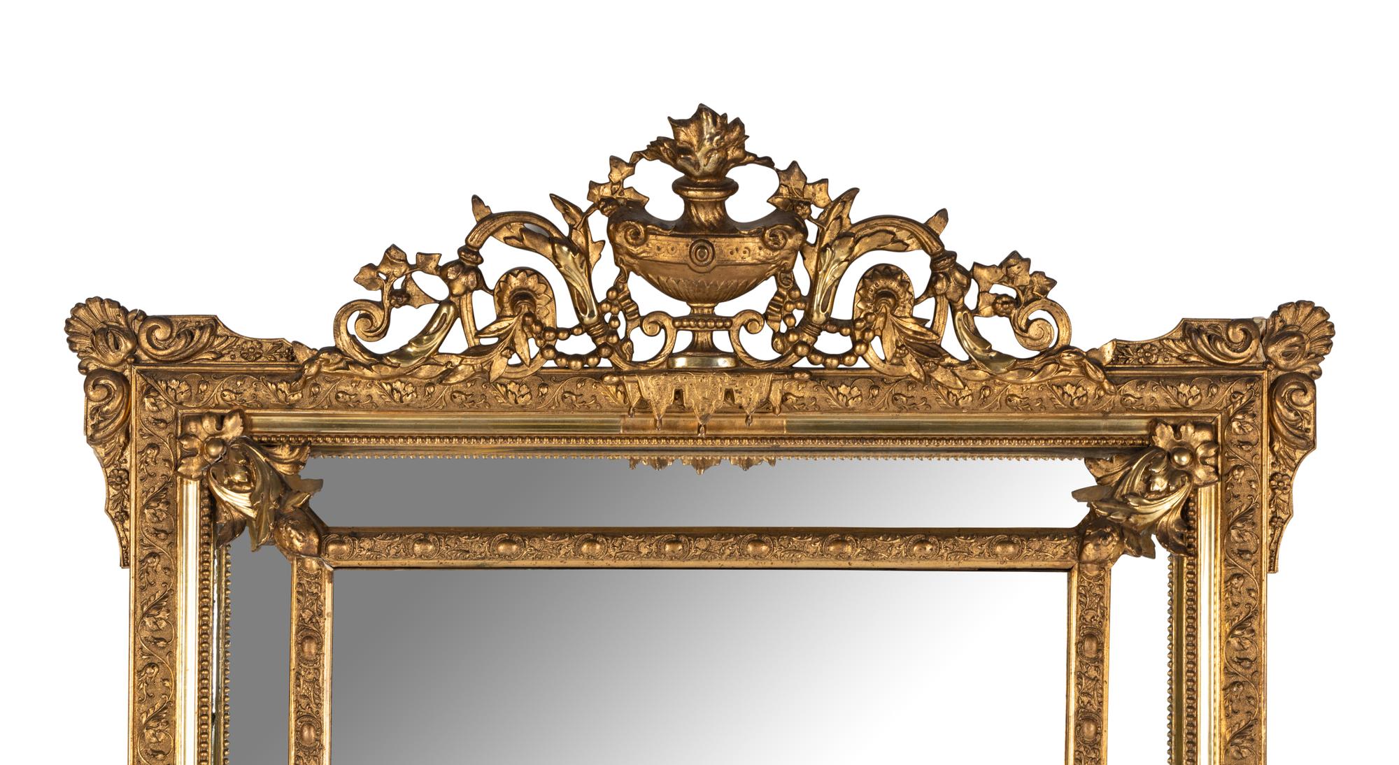 A Continental Gilt Composition Mirror