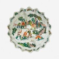 A famille verte-decorated porcelain lobed bowl probably 19th /20th Century