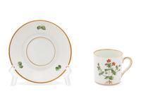 Six Danish Porcleain Demitasse Cups and Saucers — 20TH CENTURY