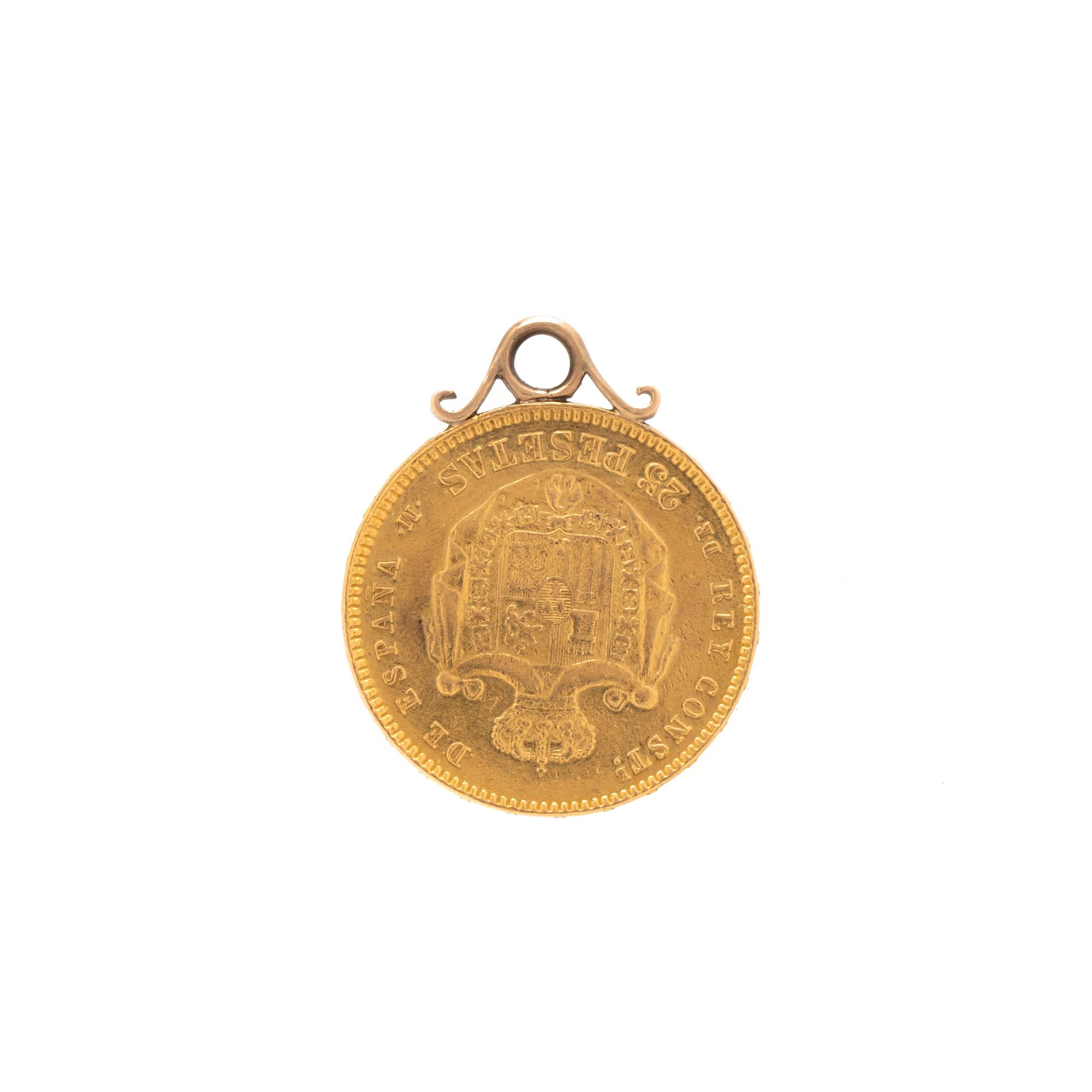 YELLOW GOLD COIN PENDANT