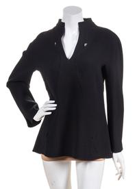 A Ralph Rucci Black Wool Tunic, Size 8.