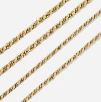 Two bicolor gold chains
