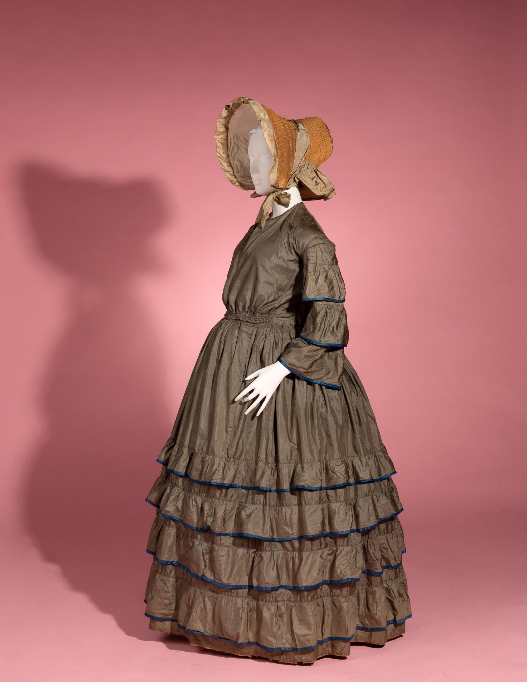 Silk Tiered Day Dress, 1850s