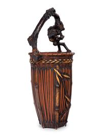 A Bamboo Flowering Arranging Basket
