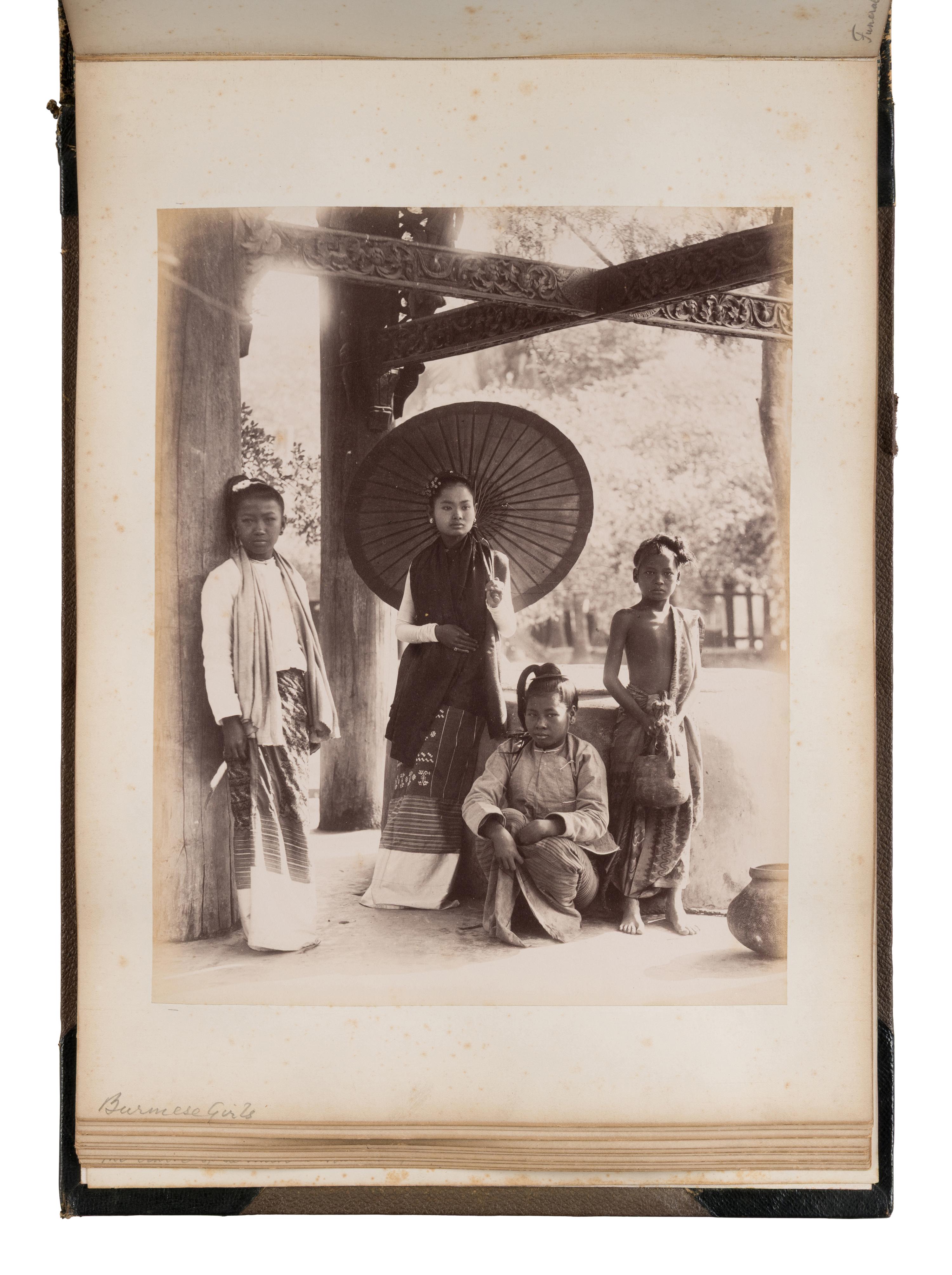 [Travel & Exploration]. Beato, Felice (1832-1909). An album containing photographs of Mandalay, ca 1886.
